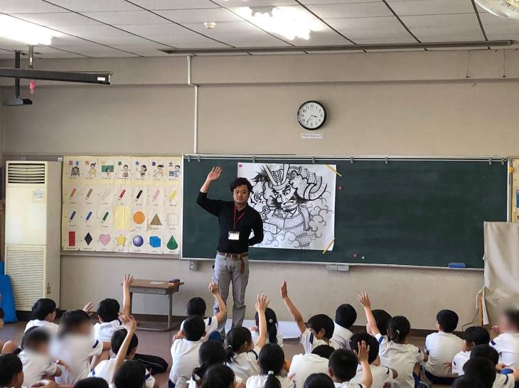 第2回 尾島小学校ねぷた訪問指導
